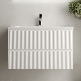 Подвесная тумба под раковину Sancos Snob R SNR80W 80см Bianco