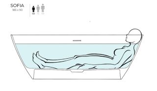 Ванна из искусственного камня Salini Sofia S-Stone 102529M 185x90см белый матовый