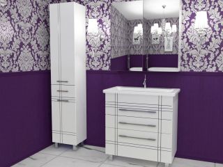 Тумба под раковину Stella Polar Опера 80см патина серебро SP-00000015