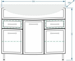 Тумба под раковину Stella Polar Концепт 100см белый SP-00000137