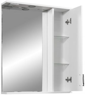 Зеркало-шкаф с подсветкой Stella Polar Кармела 65см ольха белая SP-00000184