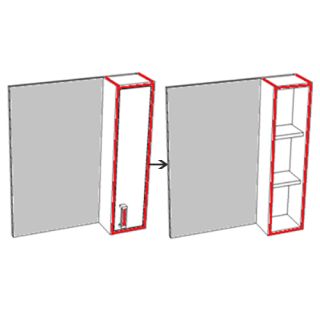 Зеркало-шкаф Corozo Спектр 50см белый/зелёный SD-00000685