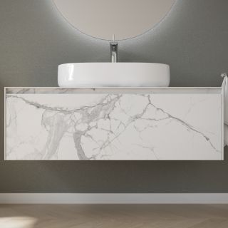 Подвесная тумба под раковину Sancos Stone ST120SV 120см Statuario White