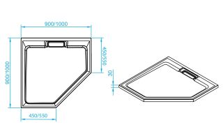Душевой поддон RGW STA-61B 16330599-04 90x90см чёрный