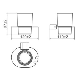Стакан Gappo G30906-3 золотой сатин