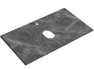 Столешница для ванной комнаты Sancos TT80A1X 80см с отверстием под смеситель black sky