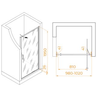 Душевая дверь RGW SV-05 70320510-31 100см хром
