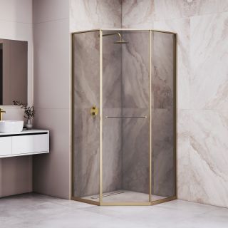 Душевой уголок RGW SV-82Gb "R" 33328299-36R 90x90 см брашированное золото