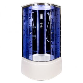 Душевая кабина Deto BМ4510 LED BLACK 100х100х220 см