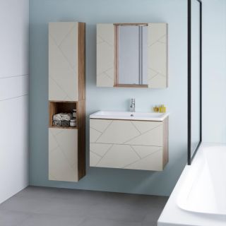 Тумба под раковину Бриклаер Кристалл 4627125416941 80 см латте