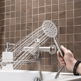 Смеситель для ванны с душем РМС SUS124-006EP нержавеющая сталь