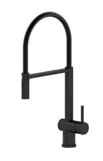 Смеситель для кухни Wonzon & Woghand WW-88438003-MB с гибким изливом чёрный матовый