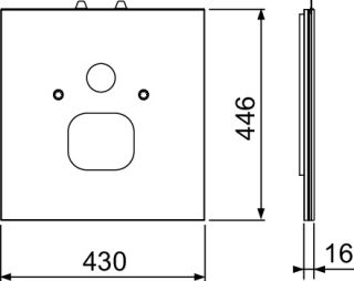 Tece Стеклянная панель TECElux, нижняя 9650110