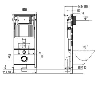 Система инсталляции для унитаза Wonzon & Woghand WW-TI739A механическая