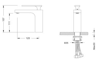 Смеситель для раковины Timo Torne 4361/17F золото матовое