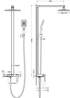Душевая система Timo Torne SX-4310/03 чёрный