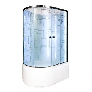 Душевая кабина Deto ЕМ4511 R N LED с гм. 110х80х208 см