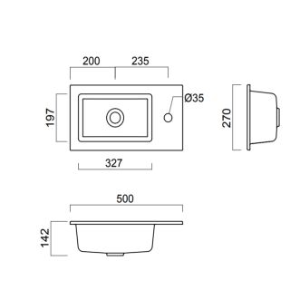 Kerama Marazzi Раковина Lato 50 LA.wb.50