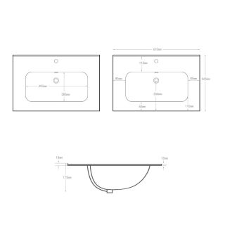 Раковина мебельная La Fenice Terra  FNC-06-TER-60 61 см