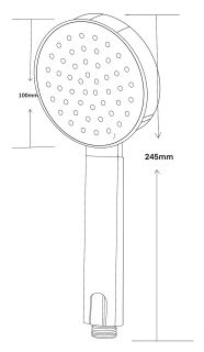 Лейка для душа ESKO VSP10 хром