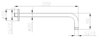 Держатель для душа ESKO BLACK SH376 black черный