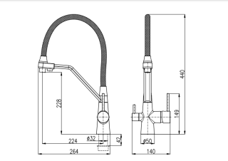 Смеситель для кухни Rav Slezak Seina SE918.5/10 хром черный