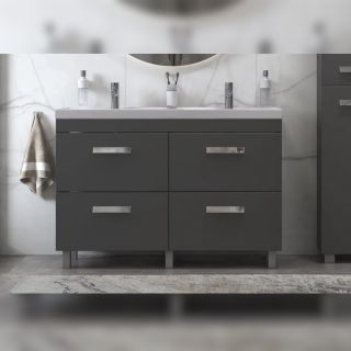 Тумба под раковину напольная Velvex Orlando tn.ORL.CLA.120.4Y графит, 120 см