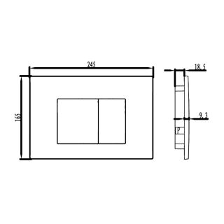Клавиша смыва IDDIS Unifix хром матовый UNI30M0i77