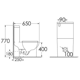 Напольный унитаз Azario FRETTA ROUND N AZ-1038A безободковый c быстросъемным сиденьем микролифт