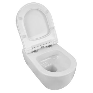 Унитаз подвесной Azario FERIO 87565 безободковый в комплекте с сиденьем микролифт