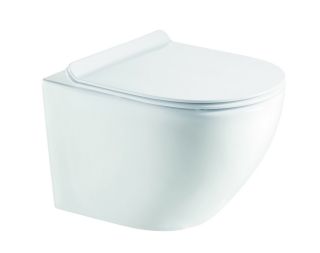 Унитаз подвесной Azario Fora AZ-0067 безободковый с сидением микролифт 520х350х370