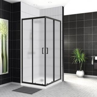 Душевой уголок BelBagno Uno 90x90см чёрный UNO-195-A-2-90-P-NERO