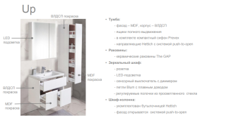 Тумба под раковину Roca Up ZRU9303011 70 см белый