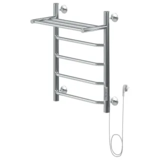 Полотенцесушитель электрический Aquanet Fiona 281998 с полкой 60x50 см хром