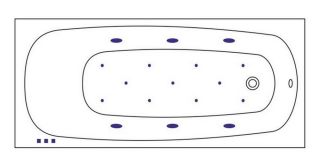 Гидромассажная ванна Whitecross Layla 0102.170075.100.RELAX.BR 170x75см Relax бронза