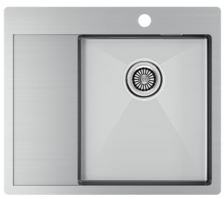 Мойка кухонная Paulmark Kroner PM225951-BSR правая брашированная нержавеющая сталь