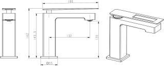 Смеситель для раковины Boheme Q 141-WUW белый/синий