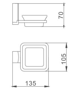 Мыльница Haiba HB8802 хром