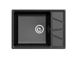 Мойка кухонная GranFest Чёрная Vertex V-680 L чер