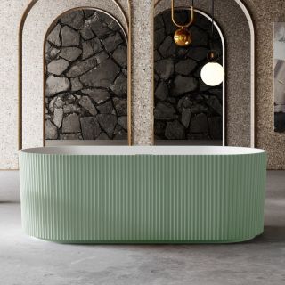 Ванна из искусственного камня ABBER Stein AS9601MCG 170x75см зелёный матовый