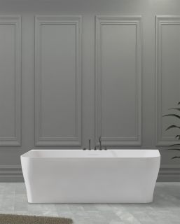 Ванна из искусственного камня ABBER Stein AS9616 170x80см белый матовый