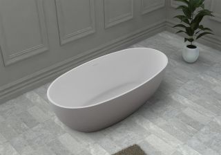 Ванна из искусственного камня ABBER Stein AS9641-1.4 140x78см белый матовый