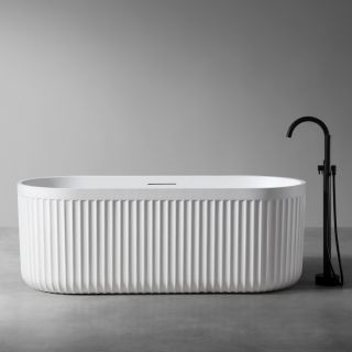 Ванна из искусственного камня ABBER Stuttgart AM9925 170x75см белый матовый