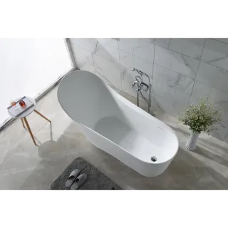 Ванна из искусственного камня Timo Kirsti KIRSTI1785L левая 180x75 см белый