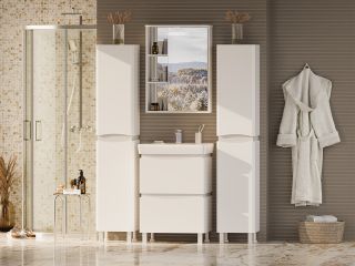 Зеркальный шкаф с подсветкой Misty Венера правый 60см белый