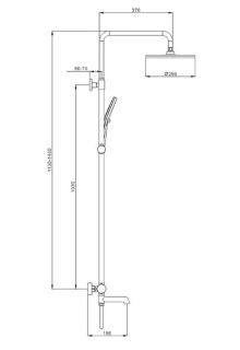 Душевая стойка Raglo R20.24 хром