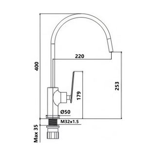 Смеситель для кухни Maretti Campanella CP31RZZ847, золотой сатин