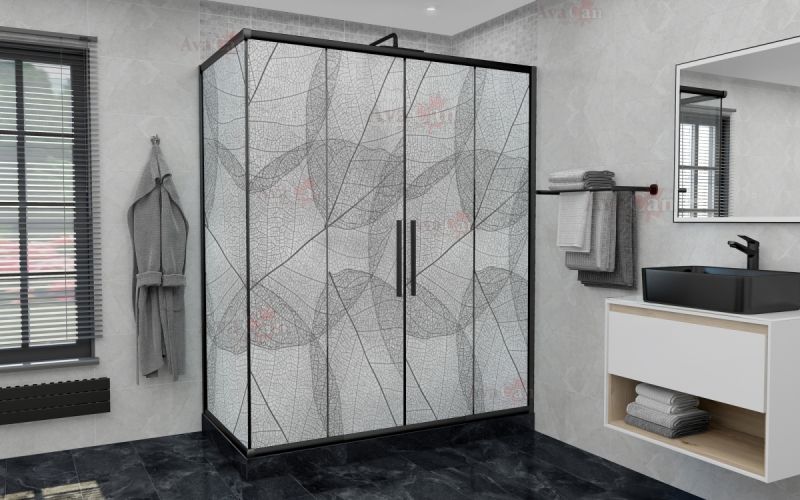 Душевой уголок AvaCan FB2 190-210 + SB80 MT чёрный