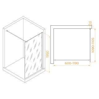 Душевая перегородка RGW WA-010W 351001011-15 110см белый