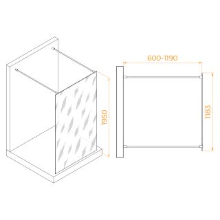 Душевая перегородка RGW WA-016 35101612-11 120см хром